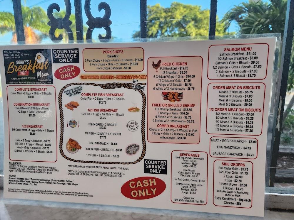 Sonny's Triangle Restaurant Menu image 3